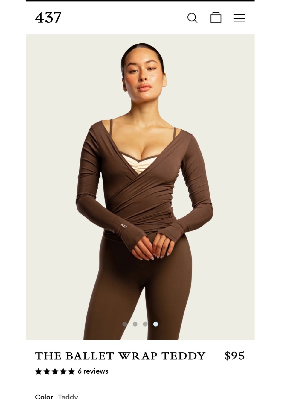 NWOT 437 The Ballet Wrap / Teddy / L